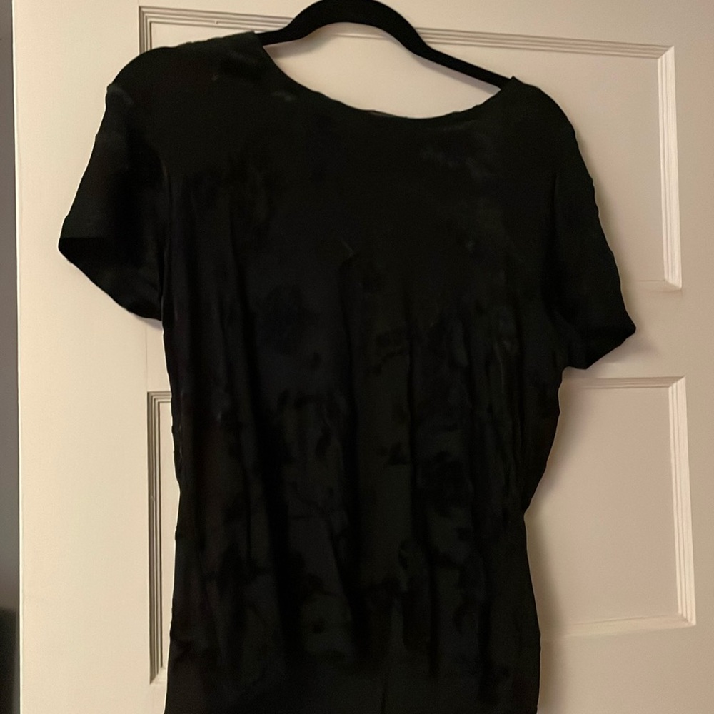 Banana republic, black embossed shirt